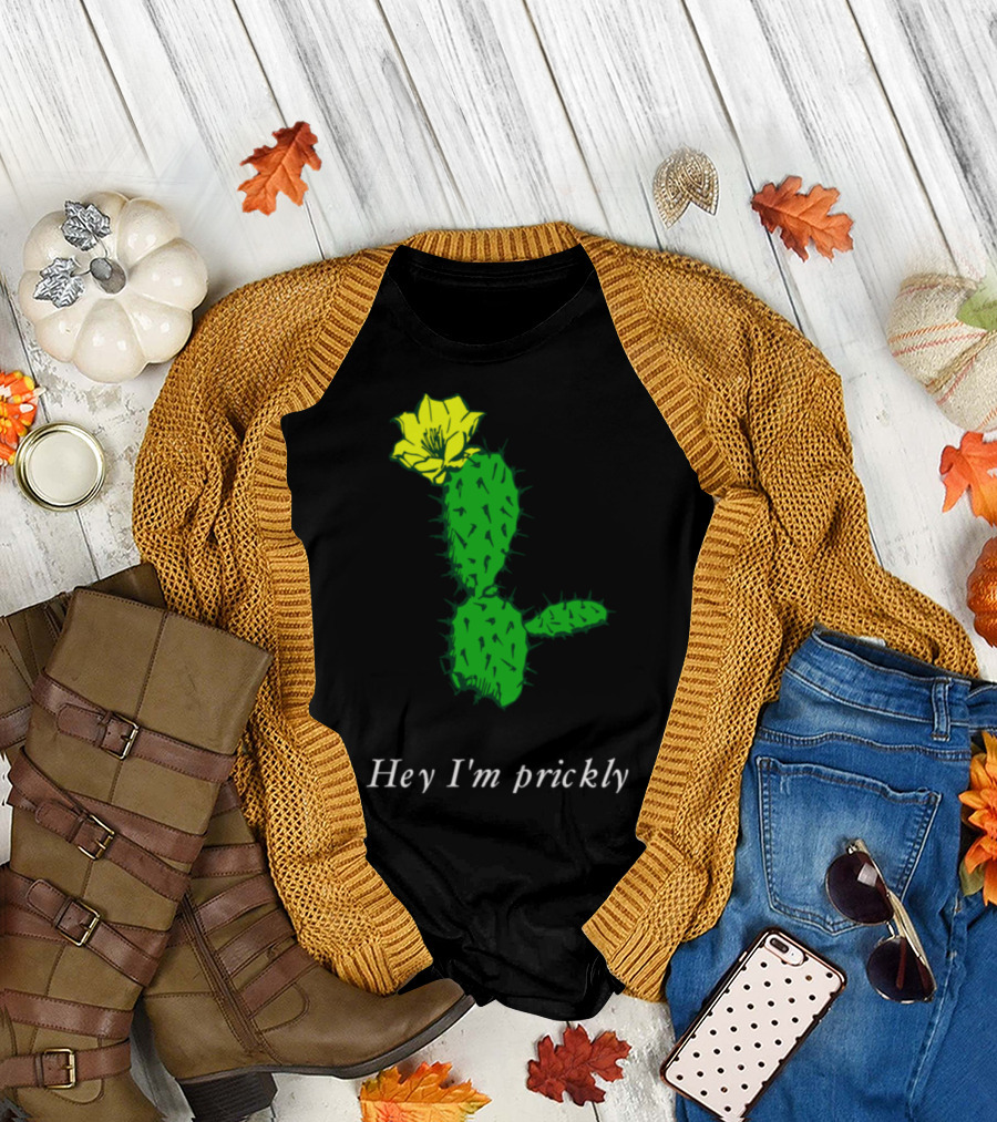 Trending Funny Cactus Prickly Awgke Hey I'm Prickly T-Shirt