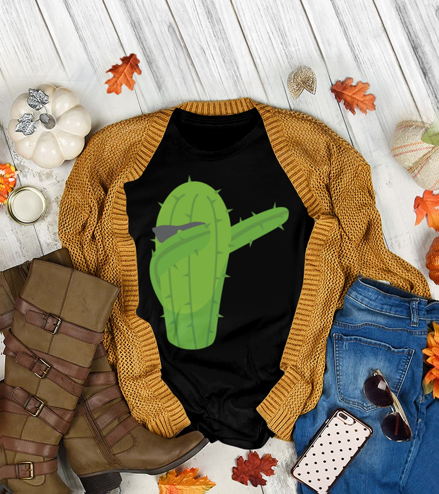 Dabbing Cactus with Sunglasses T-Shirt