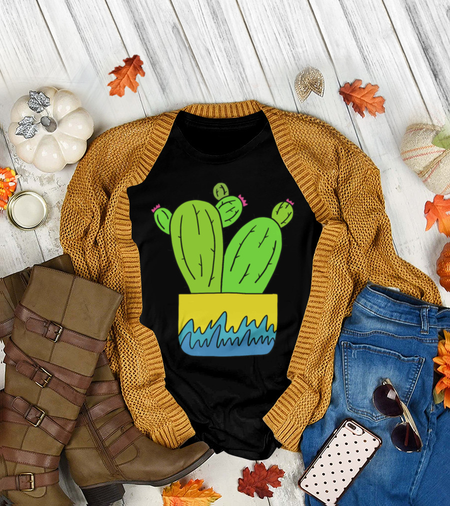 Grown Apart Cactus Vibrant Pot T-Shirt