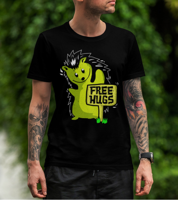 Hedgie Hedgehog Free Hugs Spiky Cuddle Rodent T-Shirt