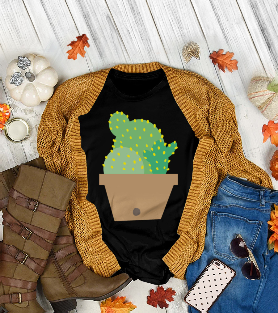 Mini Cactus Pot in T-Shirt