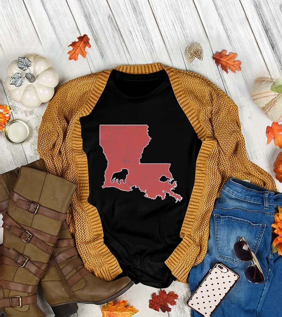 Louisiana Tech Bulldogs Football Red State T-Shirt