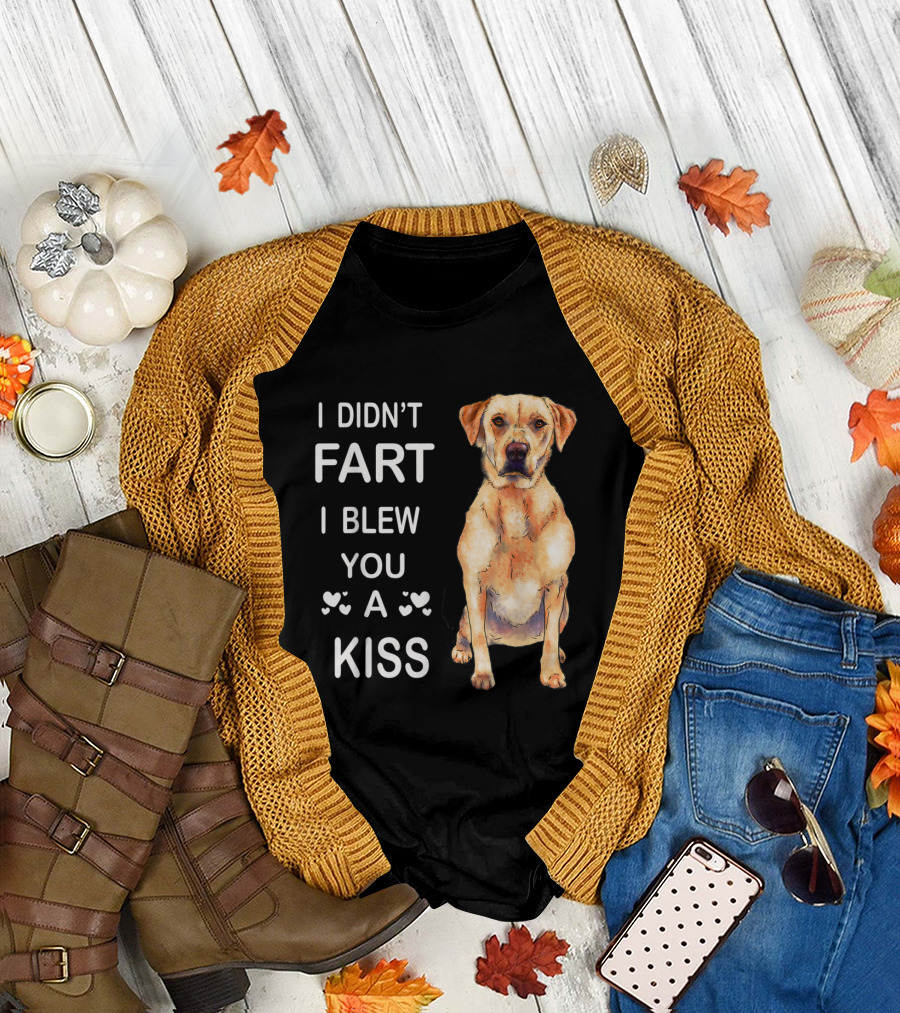 I Didn't Fart I Blew You A Kiss Labrador Retriever Drawing T-Shirt