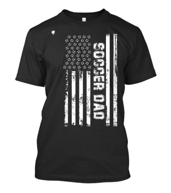 Soccer Dad Vintage American Flag With Soccer Balls USA T-Shirt