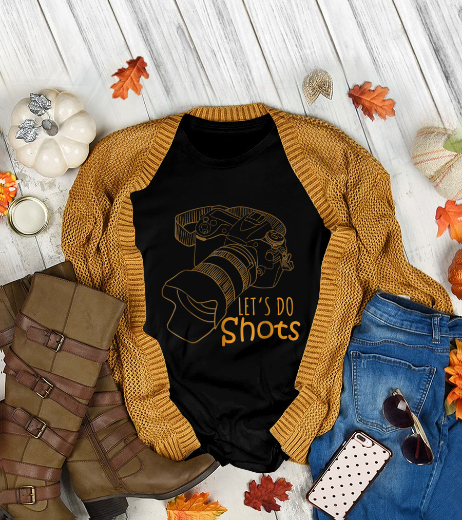 Let's Do Shots Vintage Camera Photography Enthusiast T-Shirt
