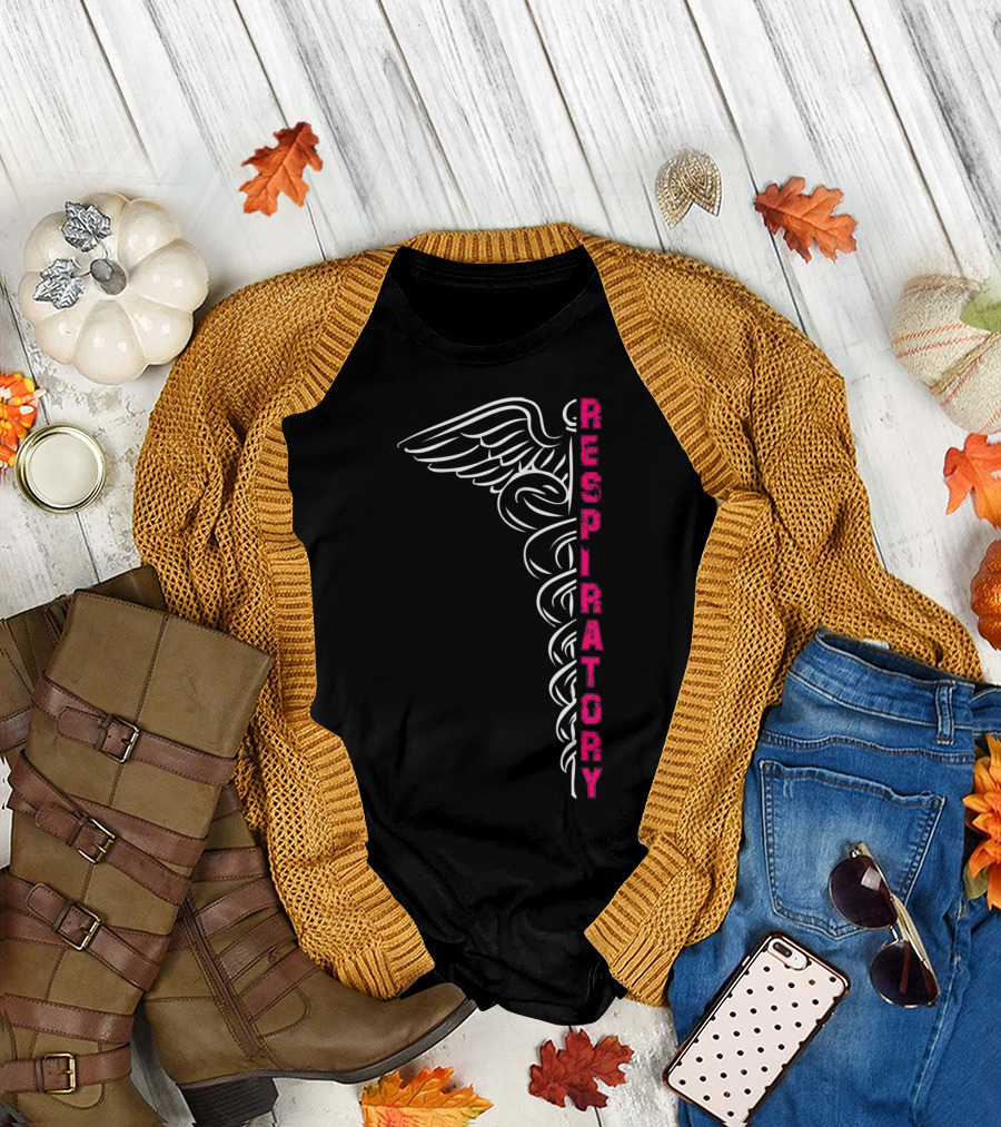 Respiratory Therapist Caduceus Symbol RT Nurse Nursing T-Shirt