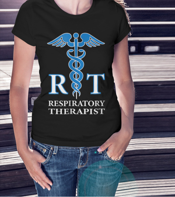 RT Respiratory Therapist Medical Symbol Caduceus T-Shirt