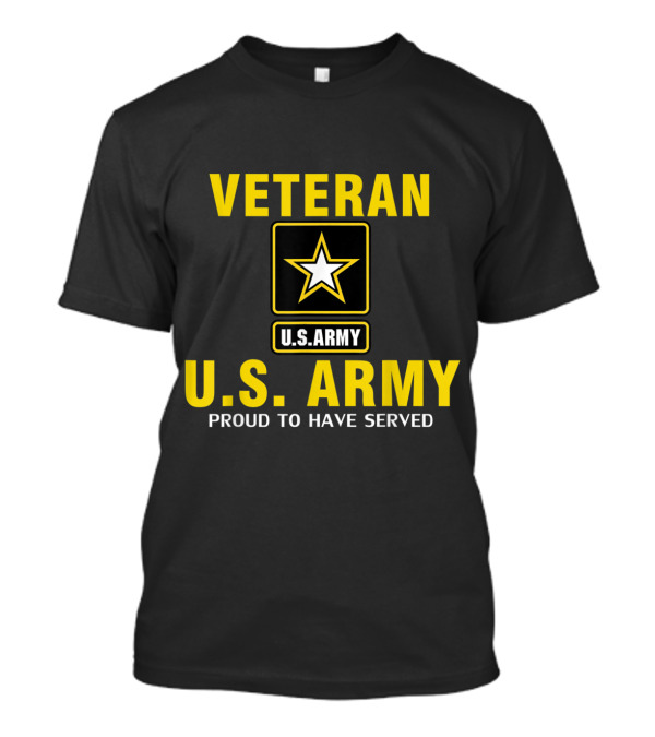 Veteran U.S. Army Proud To Have Served With Star Emblem T-Shirt