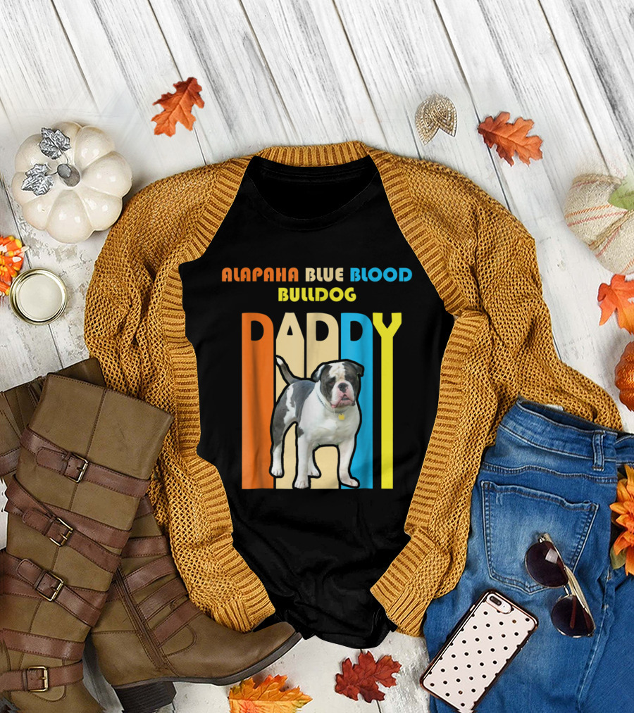 Retro Vintage Alapaha Blue Blood Bulldog Daddy T-Shirt
