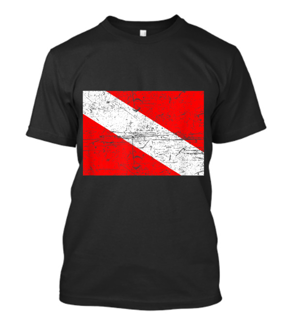Retro Vintage Scuba Dive Flag Distressed Look T-Shirt