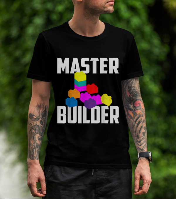 Master Builder Colorful Block Stack T-Shirt