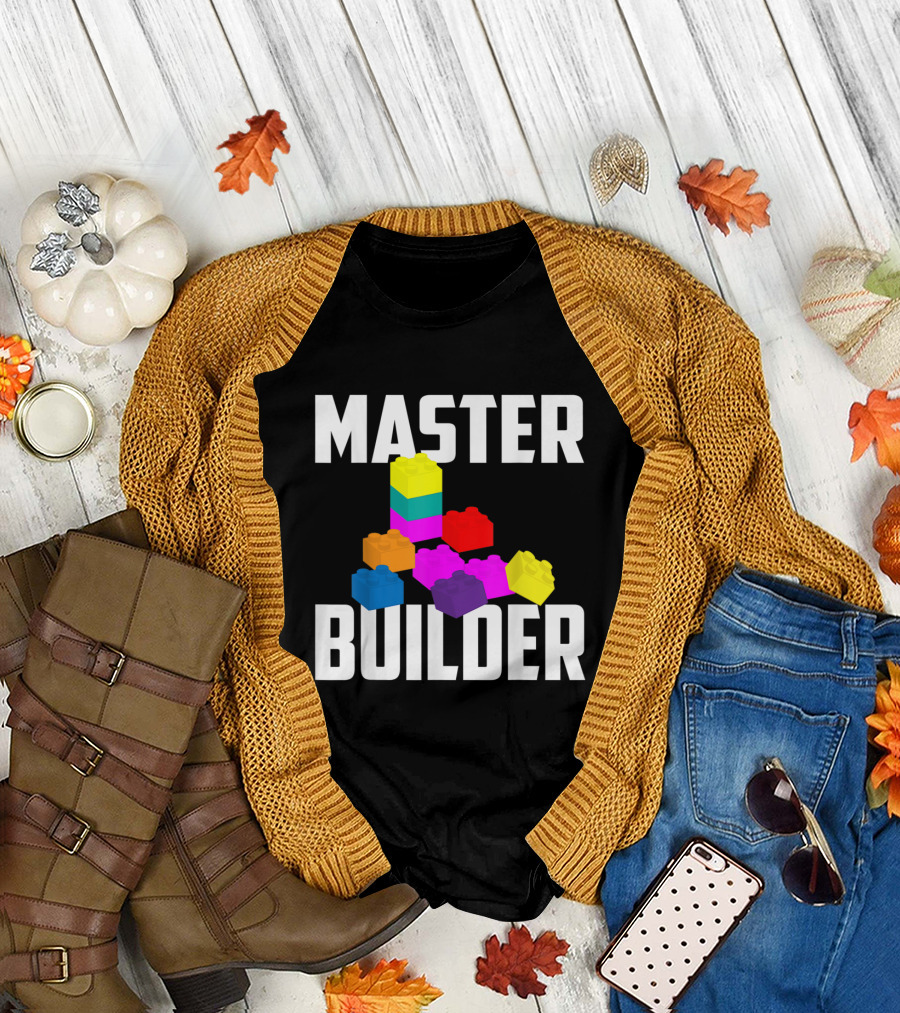 Master Builder Colorful Block Stack T-Shirt