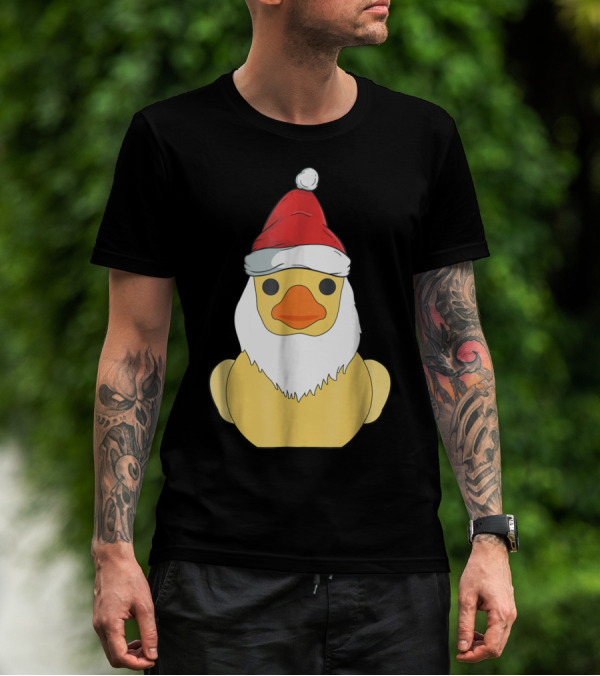 Rubber Duck Santa Claus Christmas Novelty Festive Holiday T-Shirt