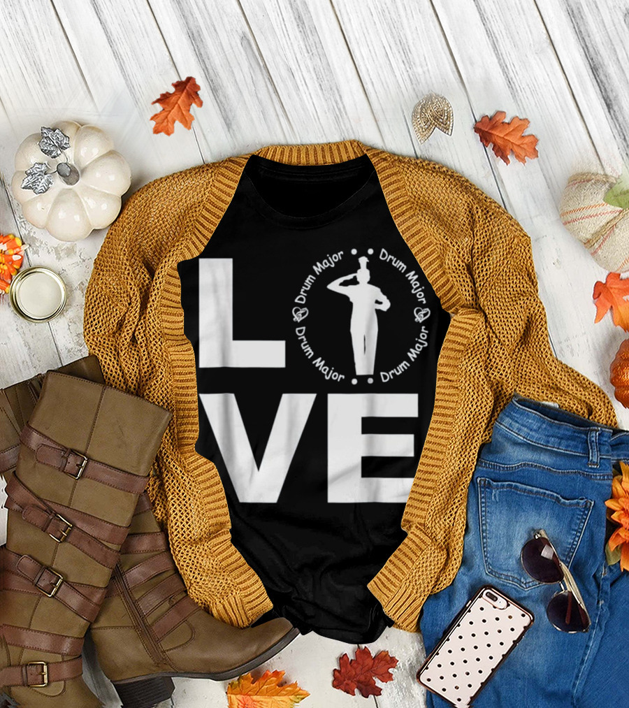 Love Drum Major Salute Cool Parent Pla T-Shirt