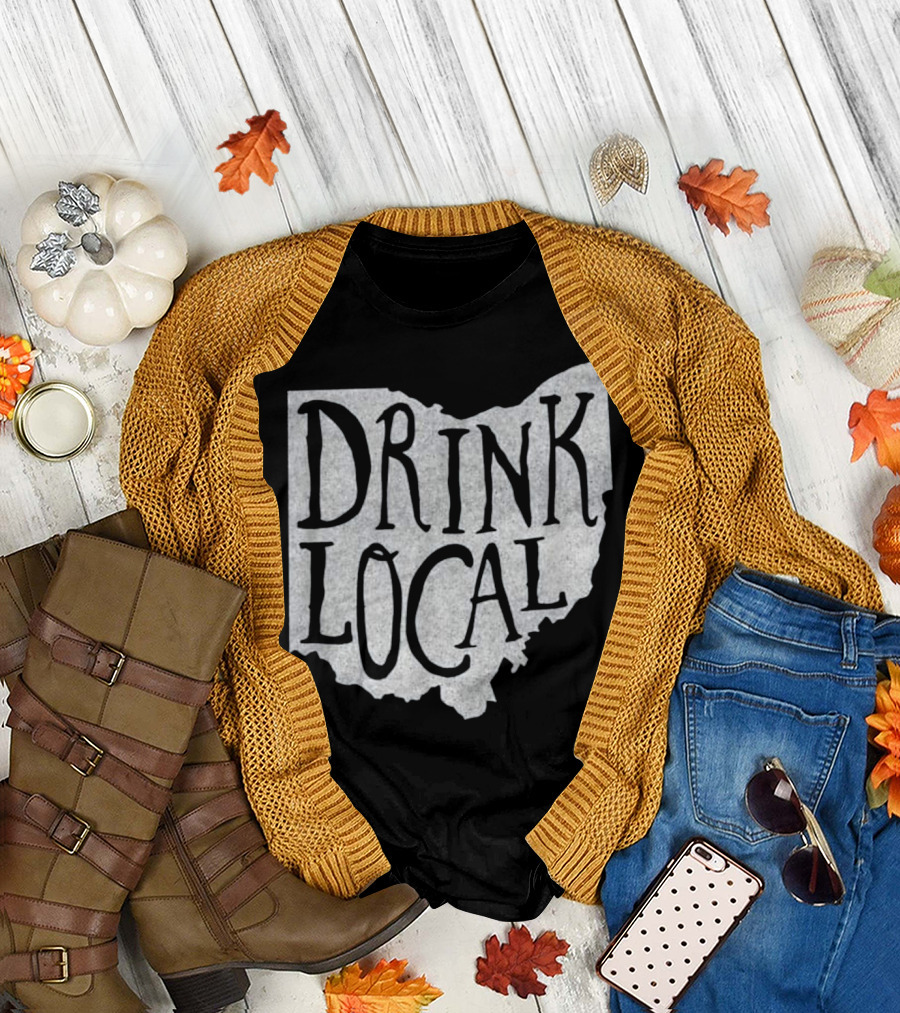 Drink Local Ohio Map T-Shirt