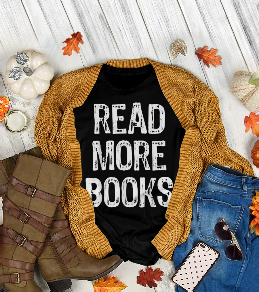 Read More Books Reading Typography T-Shirt