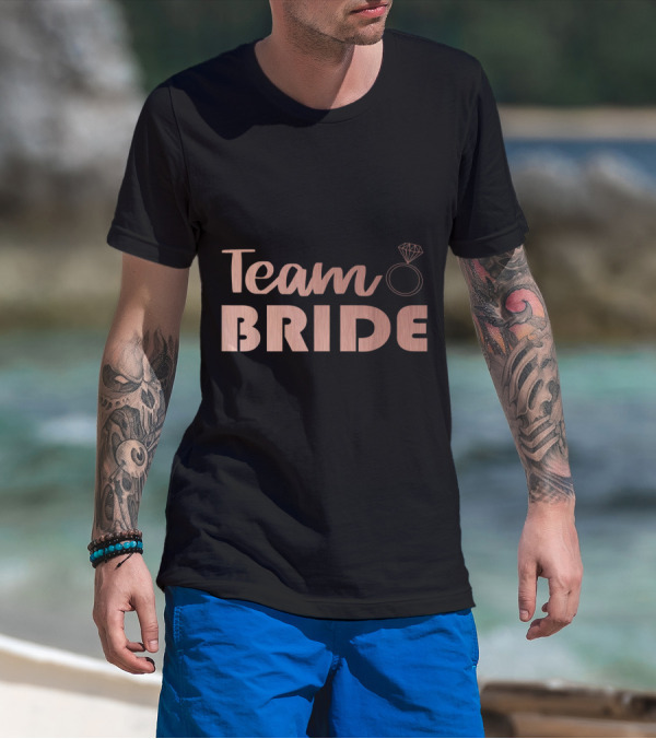 Team Bride Wedding Bachelorette Rose Ring T-Shirt