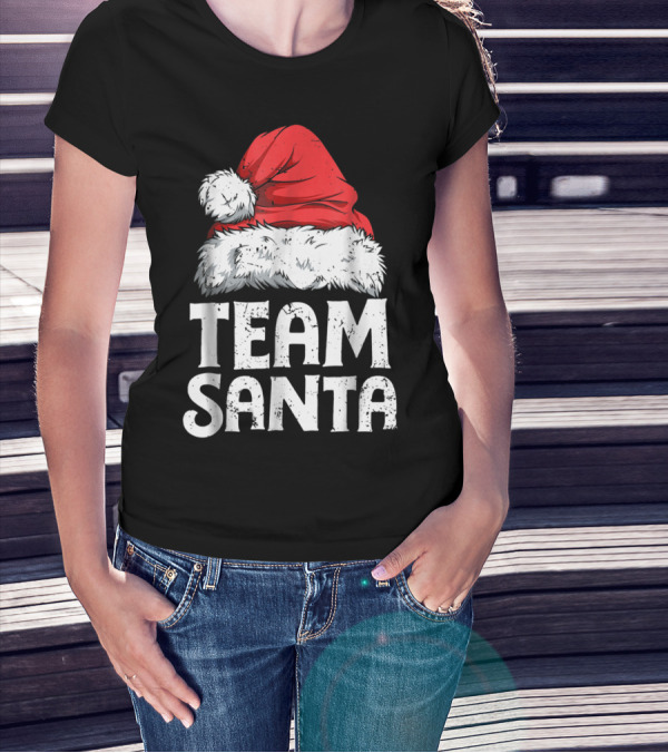 Team Santa Christmas Family Matching Hat T-Shirt
