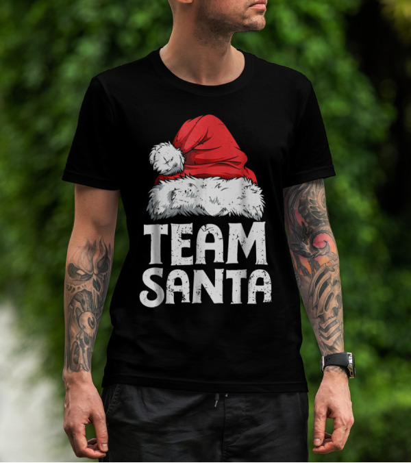 Team Santa Christmas Family Matching Hat T-Shirt