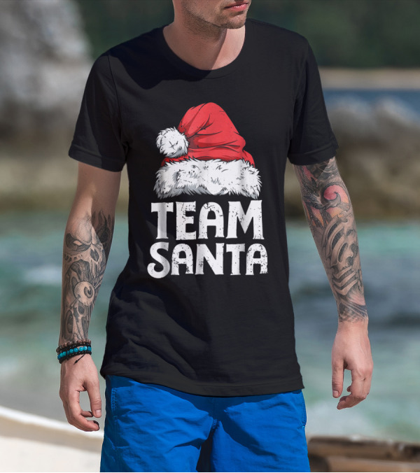 Team Santa Christmas Family Matching Hat T-Shirt