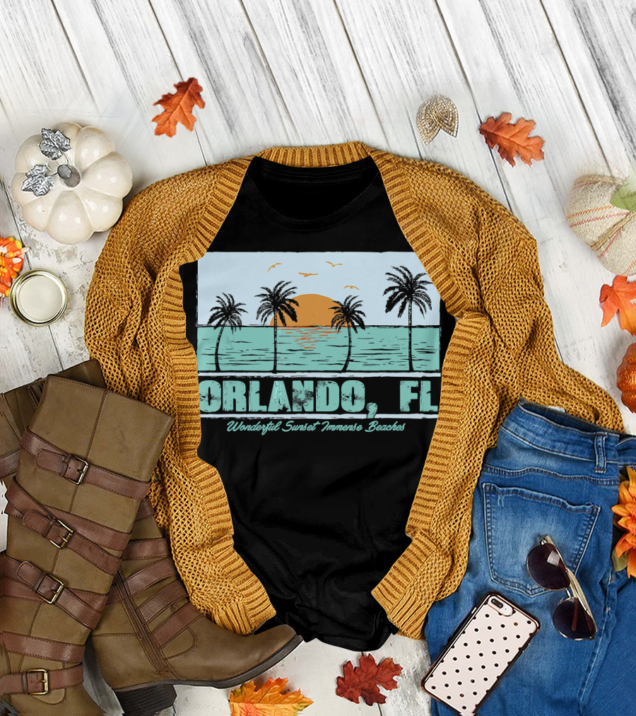 Orlando FL Wonderful Sunset Immense Beaches Vacation Holiday T-Shirt