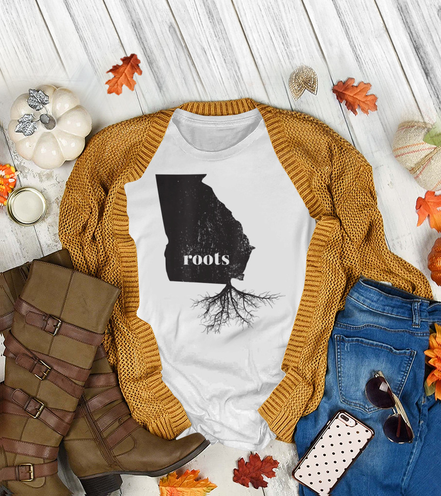Georgia Map Roots Home State Connection T-Shirt
