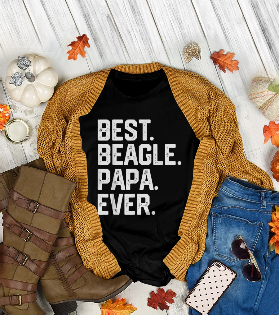 BEST BEAGLE PAPA EVER Mens Shirt Gift T-Shirt