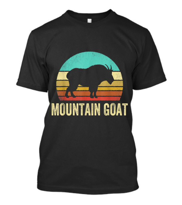 Vintage Mountain Goat Retro Sunset T-Shirt