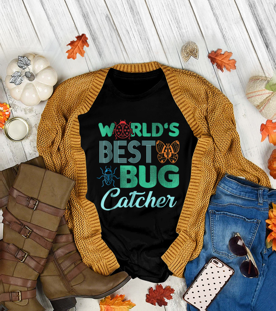 World's Best Bug Catcher Bug Hunter Ladybug Butterfly Beetle T-Shirt
