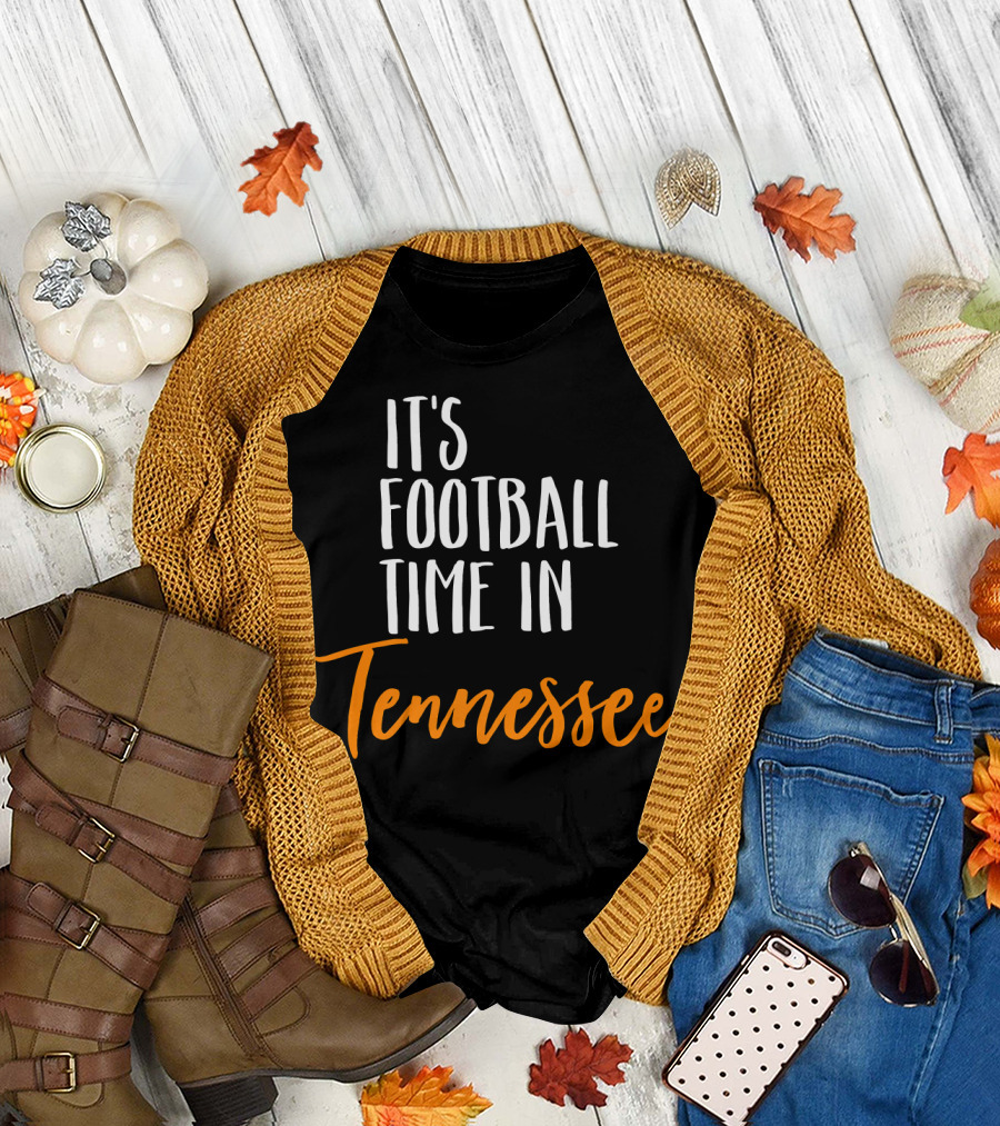 It's Football Time In Tennessee Cool Vintage Fan T-Shirt