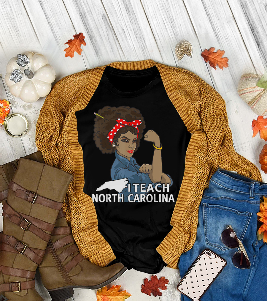 Red For Ed African American I Teach North Carolina T-Shirt