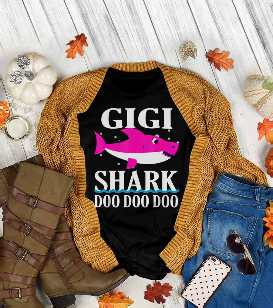 Gigi Shark Doo Doo Doo Pink Fish T-Shirt
