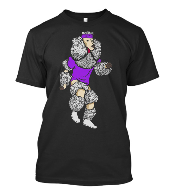 Poodle Wearing 80s Workout Outfit And Headband T-Shirt