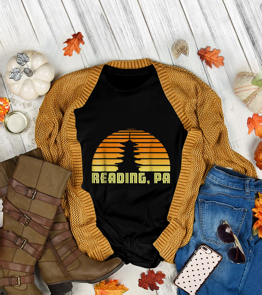 World Famous Pagoda Sunset Reading PA T-Shirt