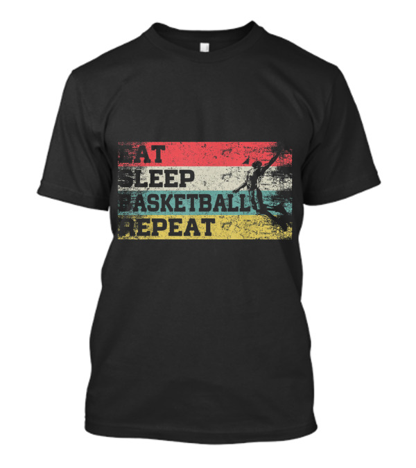 Eat Sleep Basketball Repeat Vintage T-Shirt