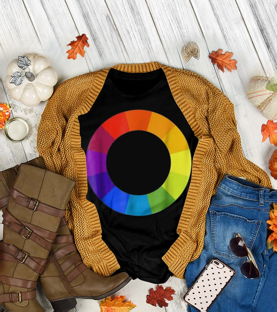 Colorful Circle Palette Wheel Artist Painter T-Shirt