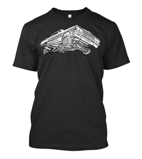 64 Lowrider Impala Three Wheelin Classic Car T-Shirt
