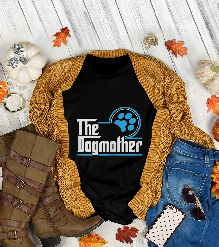 The Dogmother Paw Print Style Dog Lover Mother T-Shirt