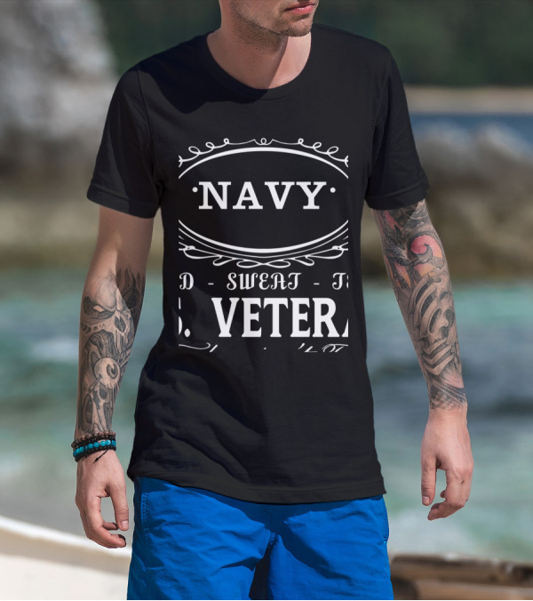 Navy Veteran Proud Sweat Tears DD 214 T-Shirt