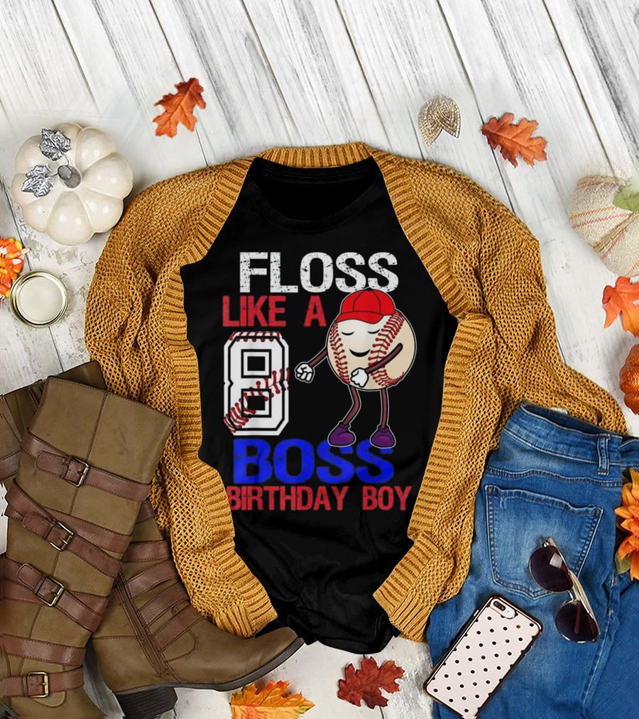 Floss Like a Boss 8 Birthday Boy T-Shirt
