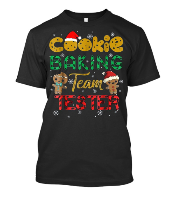 Cookie Baking Team Tester Gingerbread Christmas Snowflakes T-Shirt