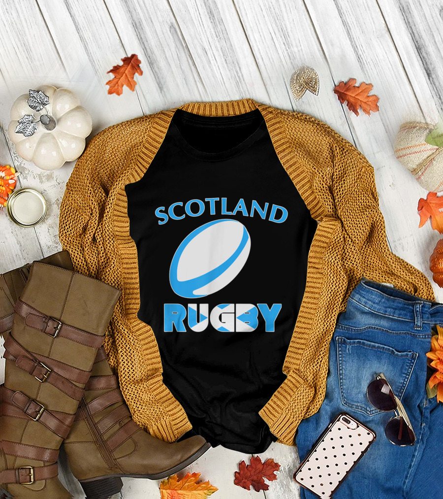 SCOTLAND RUGBY Ball and Flag Elements T-Shirt