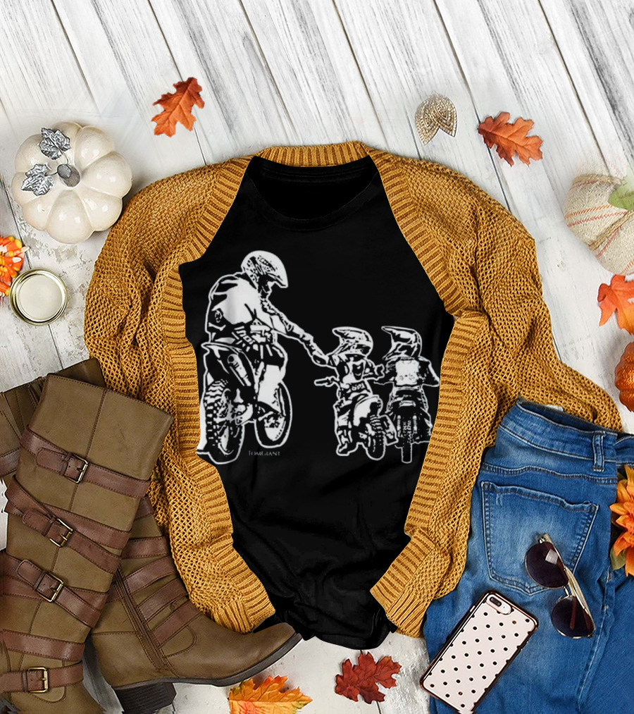 Cool Dad and Kids Dirt Bike Rider Motocross Men You T-Shirt