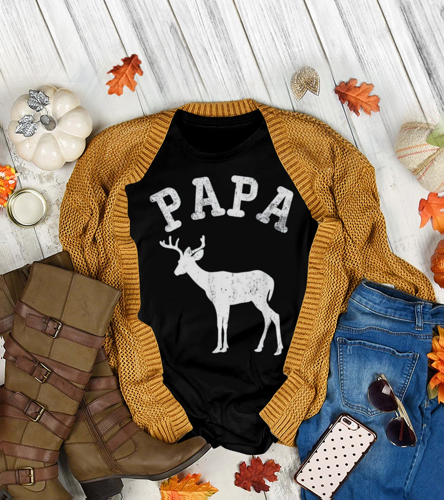 Papa Whitetail Deer T-Shirt
