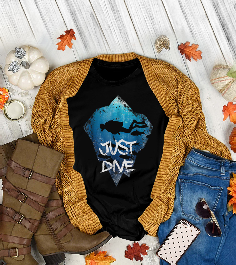 Just Dive Scuba Diver Ocean Sea Apnoe T-Shirt
