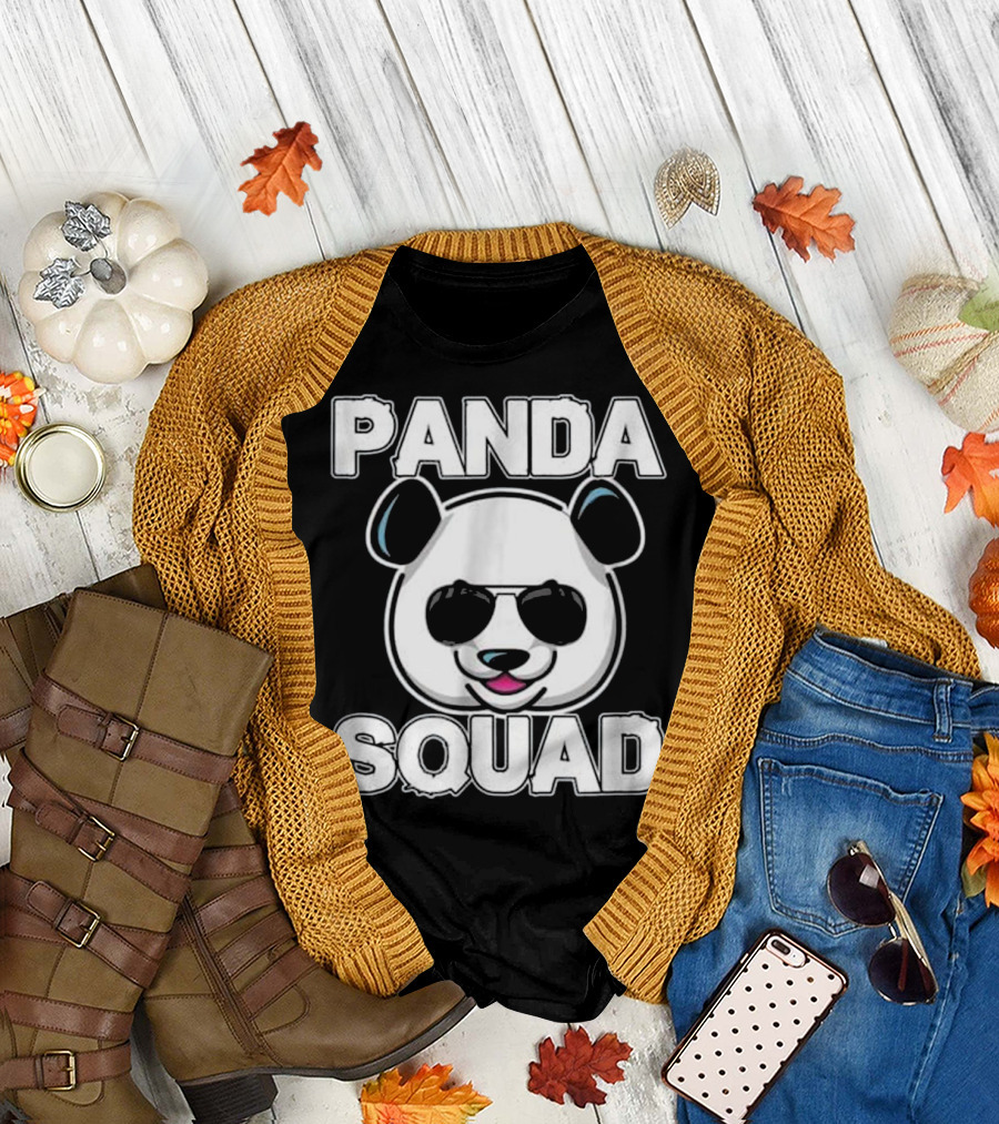 Panda Squad Cool Panda Bear T-Shirt