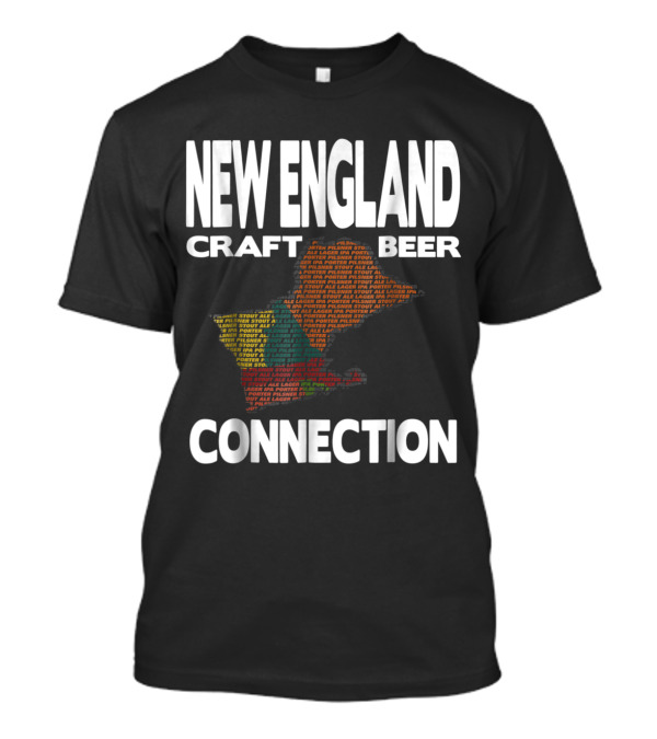New England Craft Beer Styles Connection Map T-Shirt