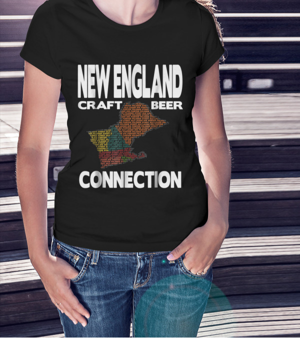 New England Craft Beer Styles Connection Map T-Shirt