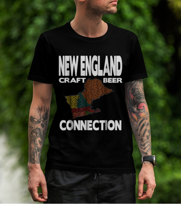 New England Craft Beer Styles Connection Map T-Shirt