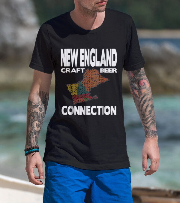 New England Craft Beer Styles Connection Map T-Shirt